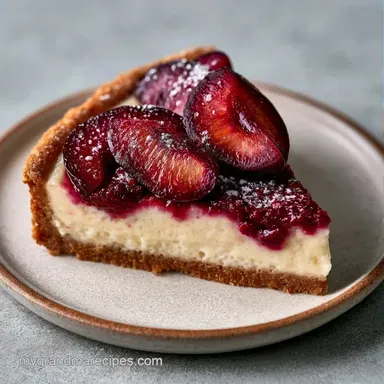 Vanilla Plum Tart with Puff Pastry Recipe Card