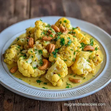 Vegetable Korma Curry for 4 Servings Recipe Card