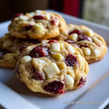 White Chocolate Cranberry Cookies in 20 Minutes Recipe Card