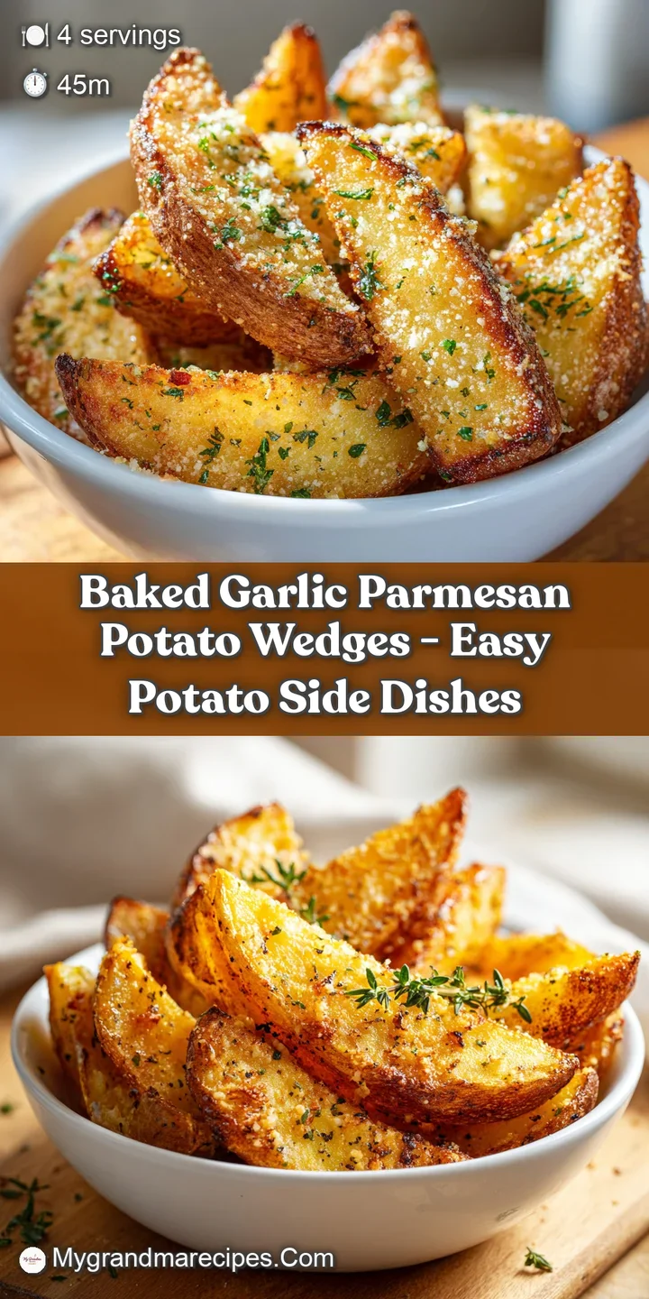 Close-up of a steaming, crispy potato wedge, glistening with melted parmesan cheese.