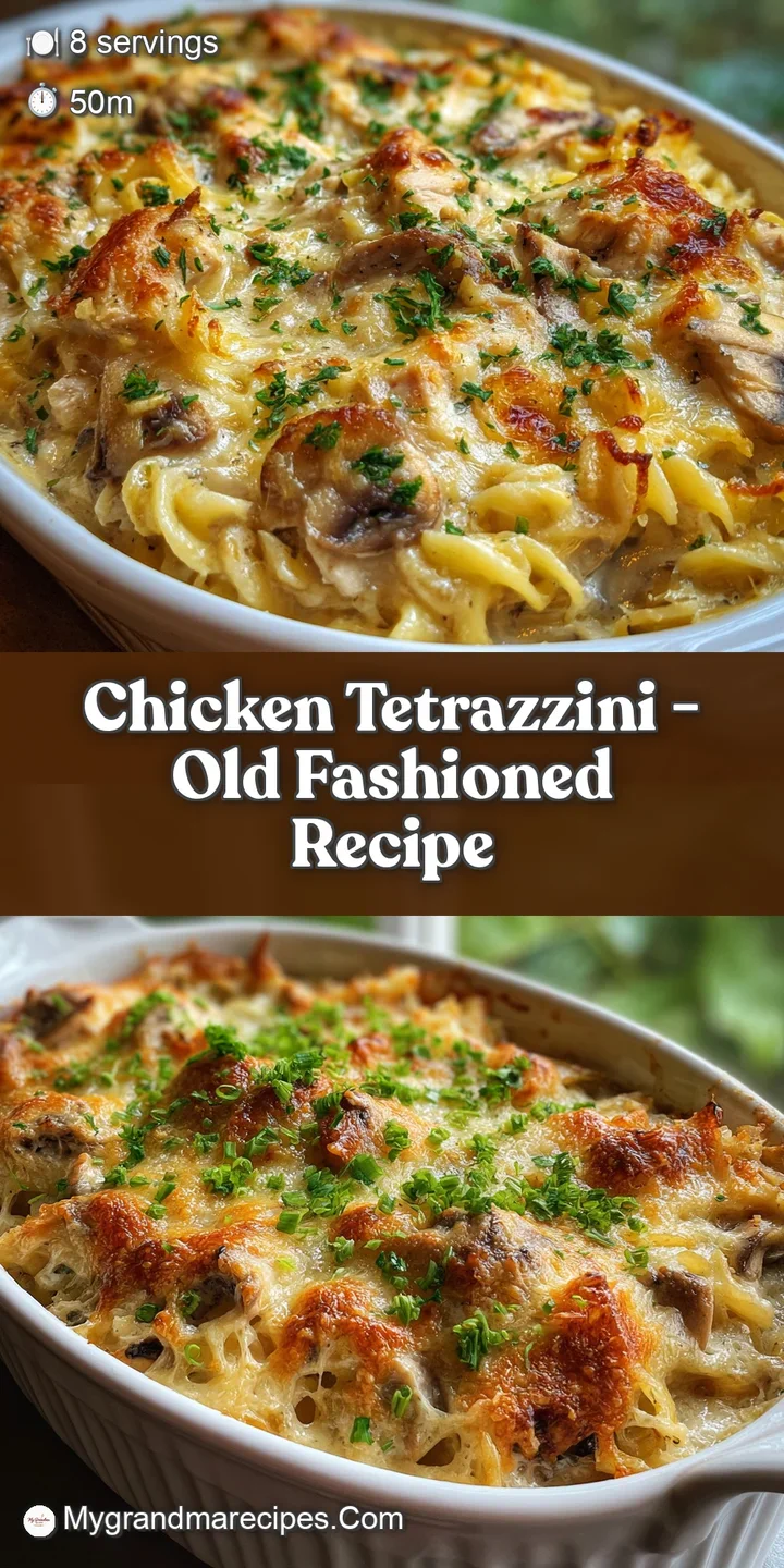 Close-up of steaming tetrazzini: Creamy sauce clinging to noodles and chicken, hints of melted cheese, and fresh herbs.