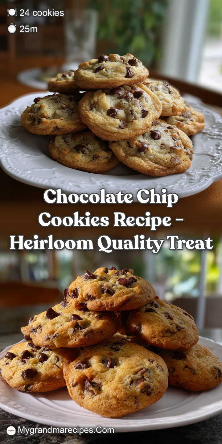 A close-up captures the allure of a warm chocolate chip cookie: soft, molten chocolate chips against a backdrop of rich, g...