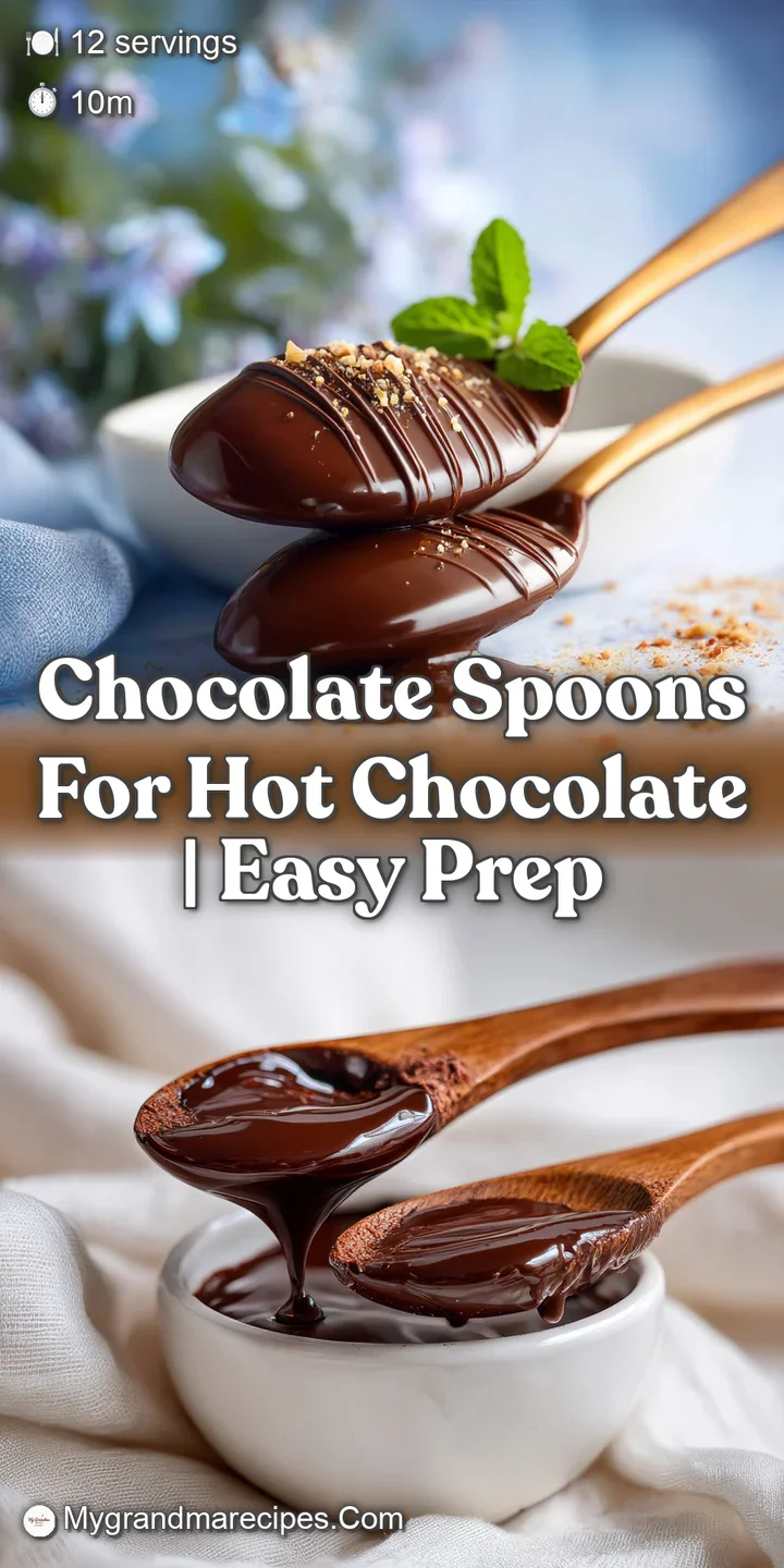 Close-up of a dark chocolate spoon, showcasing its smooth, silky texture, a small cloud of steam hinting at the hot drink,...