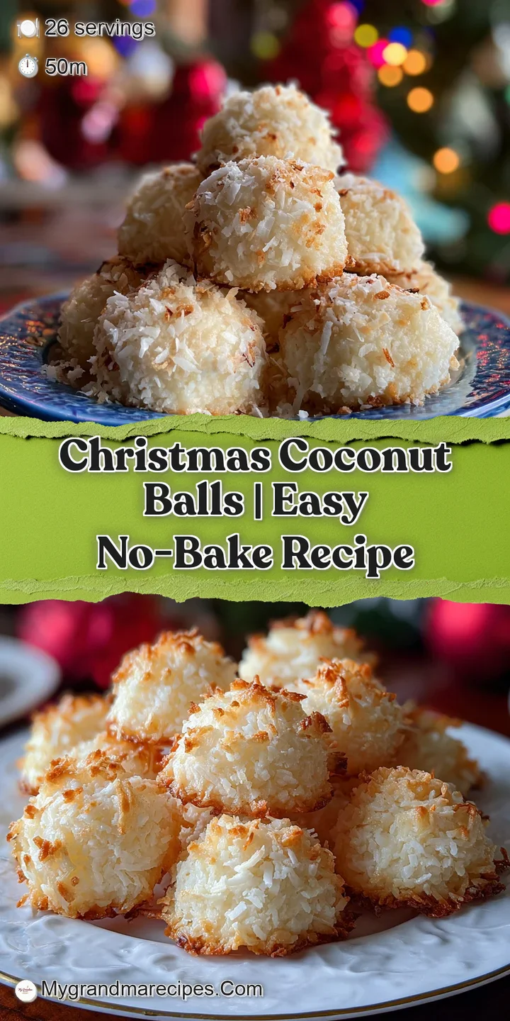 Close-up of a creamy white coconut ball, showing moist coconut flakes and a dusting of powdered sugar, inviting and sweet.