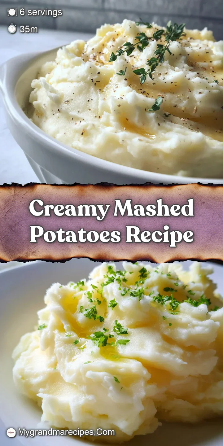 Close-up reveals the velvety texture of creamy mashed potatoes. A pool of golden butter glistens on the surface.