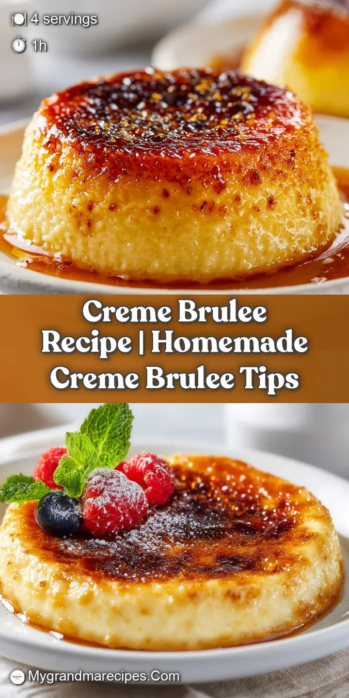 Close-up of a deep, warm brown sugar crust fractured to reveal smooth, rich custard.