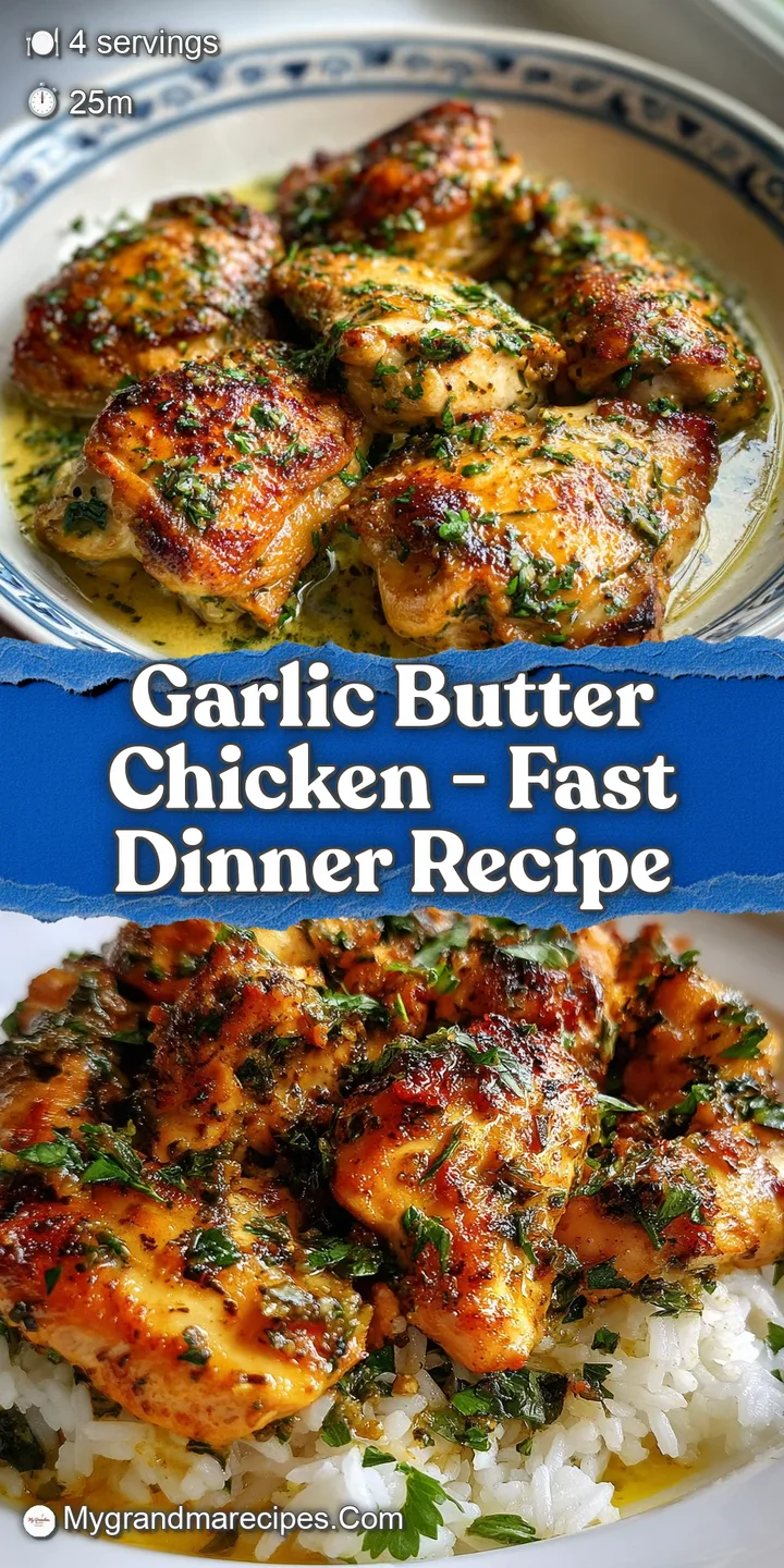 Close-up capturing the juicy, flavorful chicken glistening with garlic butter, promising a delectable, savory bite.