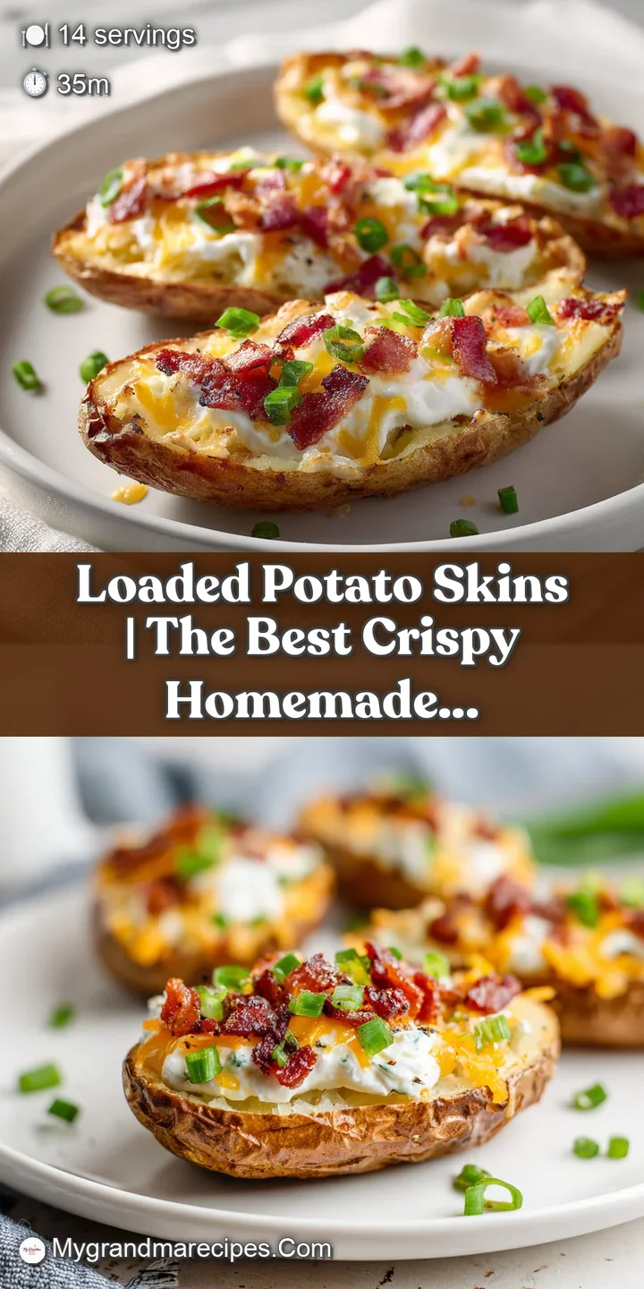 Close-up of a crispy potato skin loaded with gooey, golden cheese, savory bacon bits, and bright herbs.