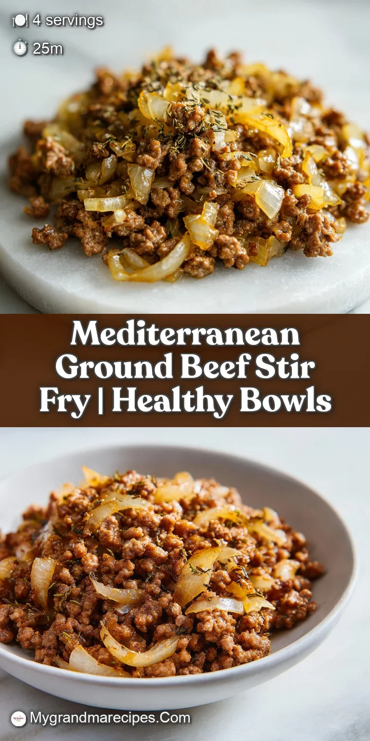 Macro shot of succulent, seared beef crumbles and tender red bell peppers glistening with a light olive oil sheen.