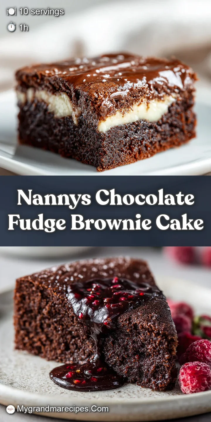 Close-up of a moist, fudgy chocolate brownie cake, showing the rich, dark chocolate and slightly cracked surface.