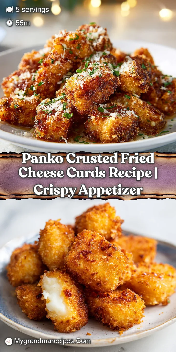 A close-up shot reveals the irresistible crunchy exterior of fried cheese curds, ready to melt.