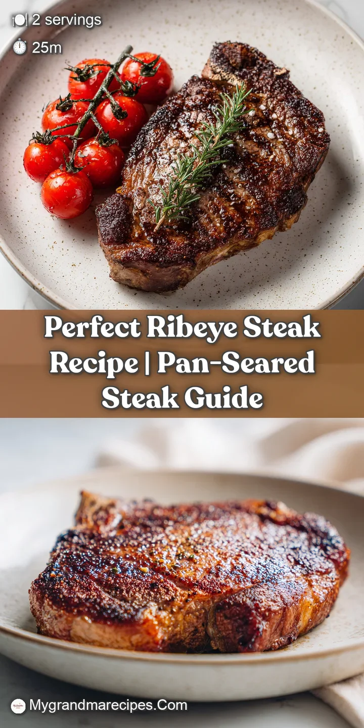 Close-up of a juicy ribeye steak, showcasing its seared crust, tender pink center, and glistening marbled fat. Mouthwateri...