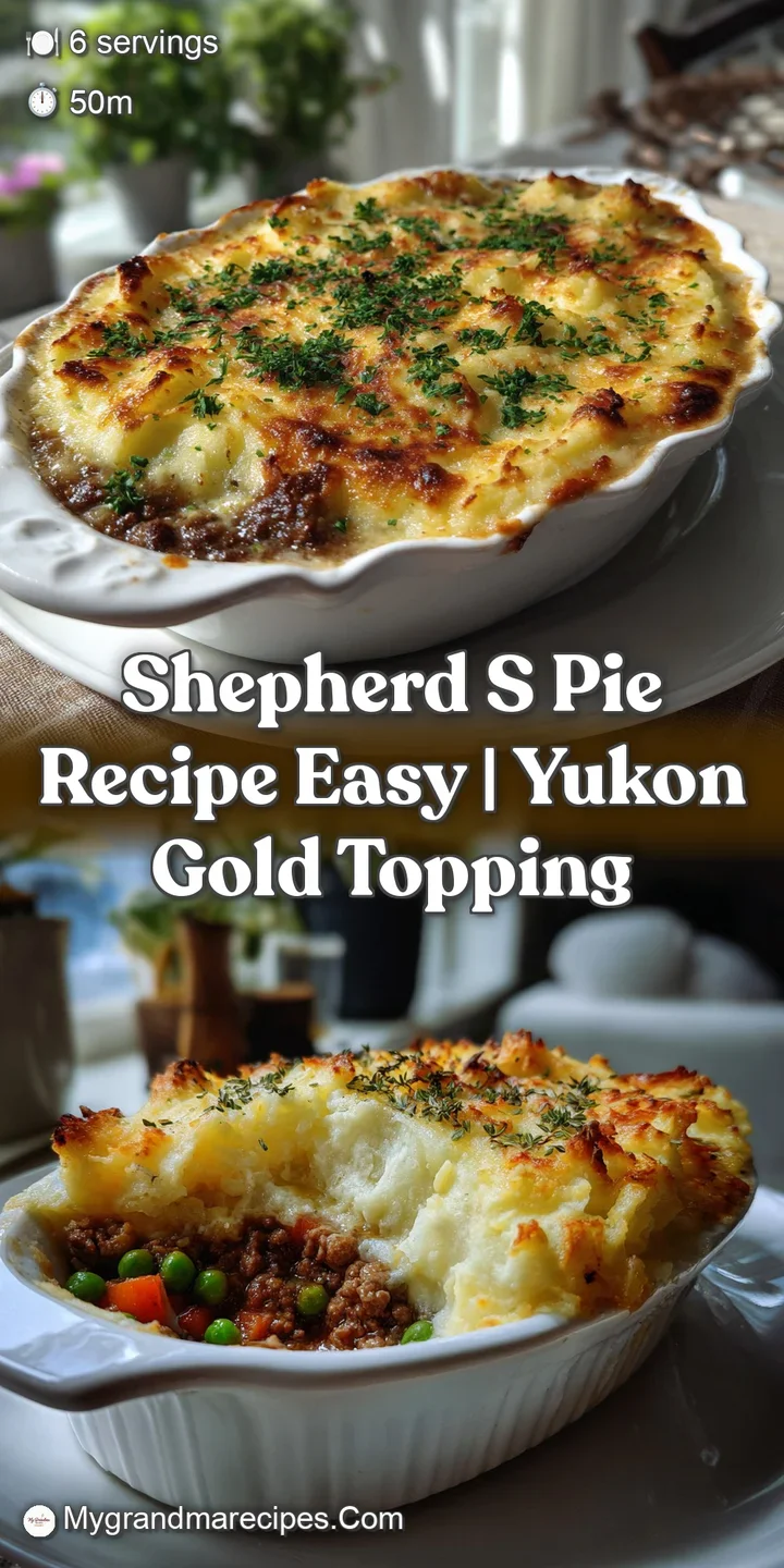 Close-up of the tender beef filling with visible carrots and peas. Fluffy mashed potato swirl provides a pleasing textural...