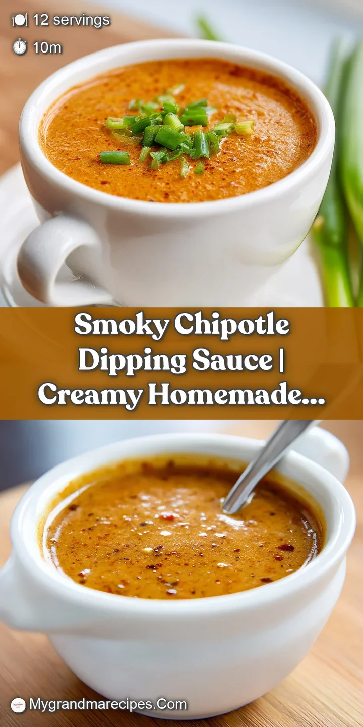 Close-up of smooth, luscious chipotle sauce with visible specks of chili, glistening under warm light.