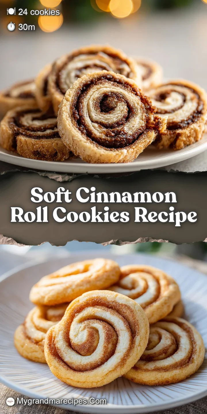 Close-up of a cinnamon roll cookie, revealing the soft layers and sweet glaze. Irresistible texture with a slightly crisp ...