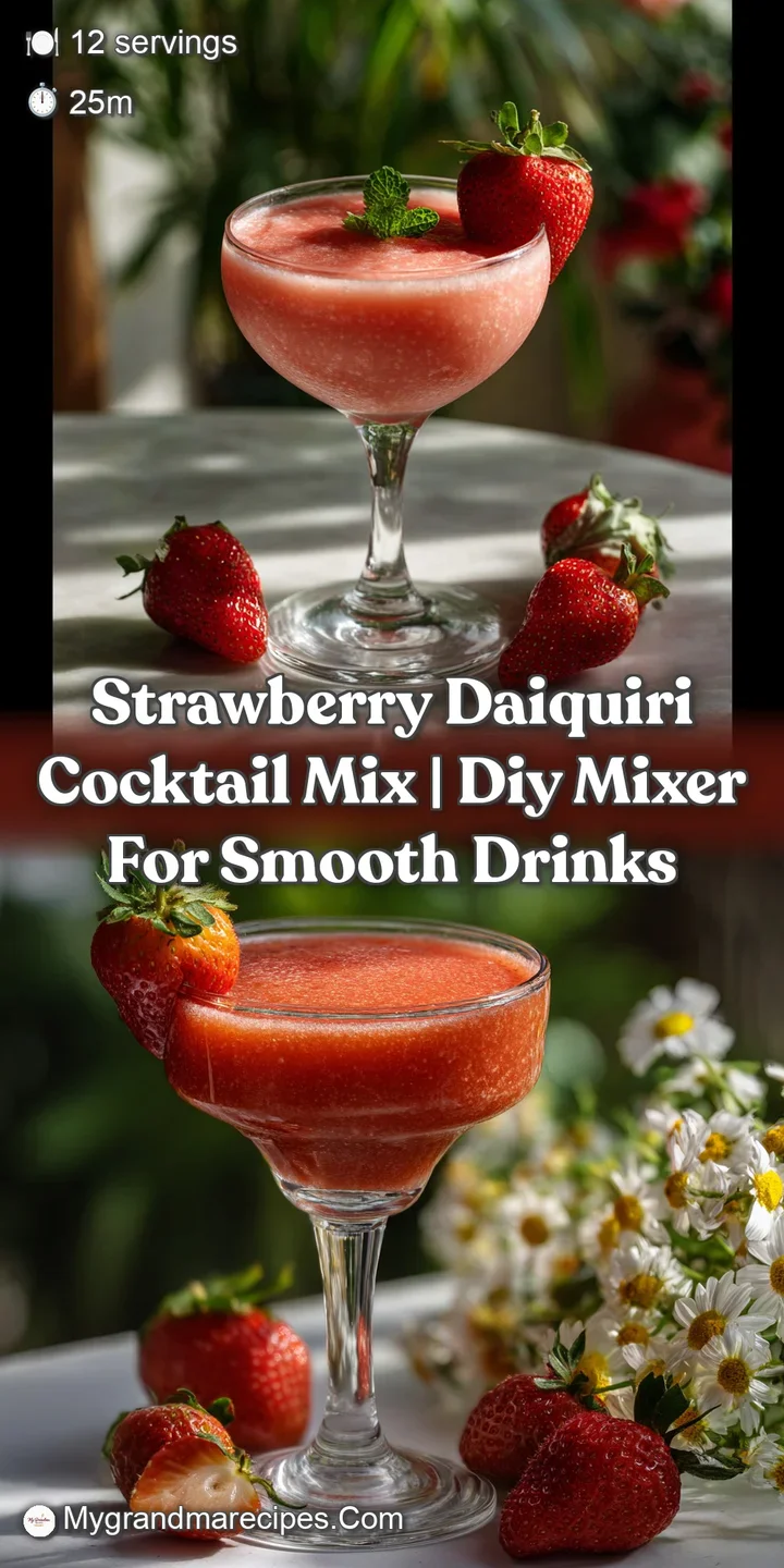 Close-up of a frothy, pink daiquiri texture. Tiny ice crystals suspended in the creamy liquid, topped with a fresh, juicy ...