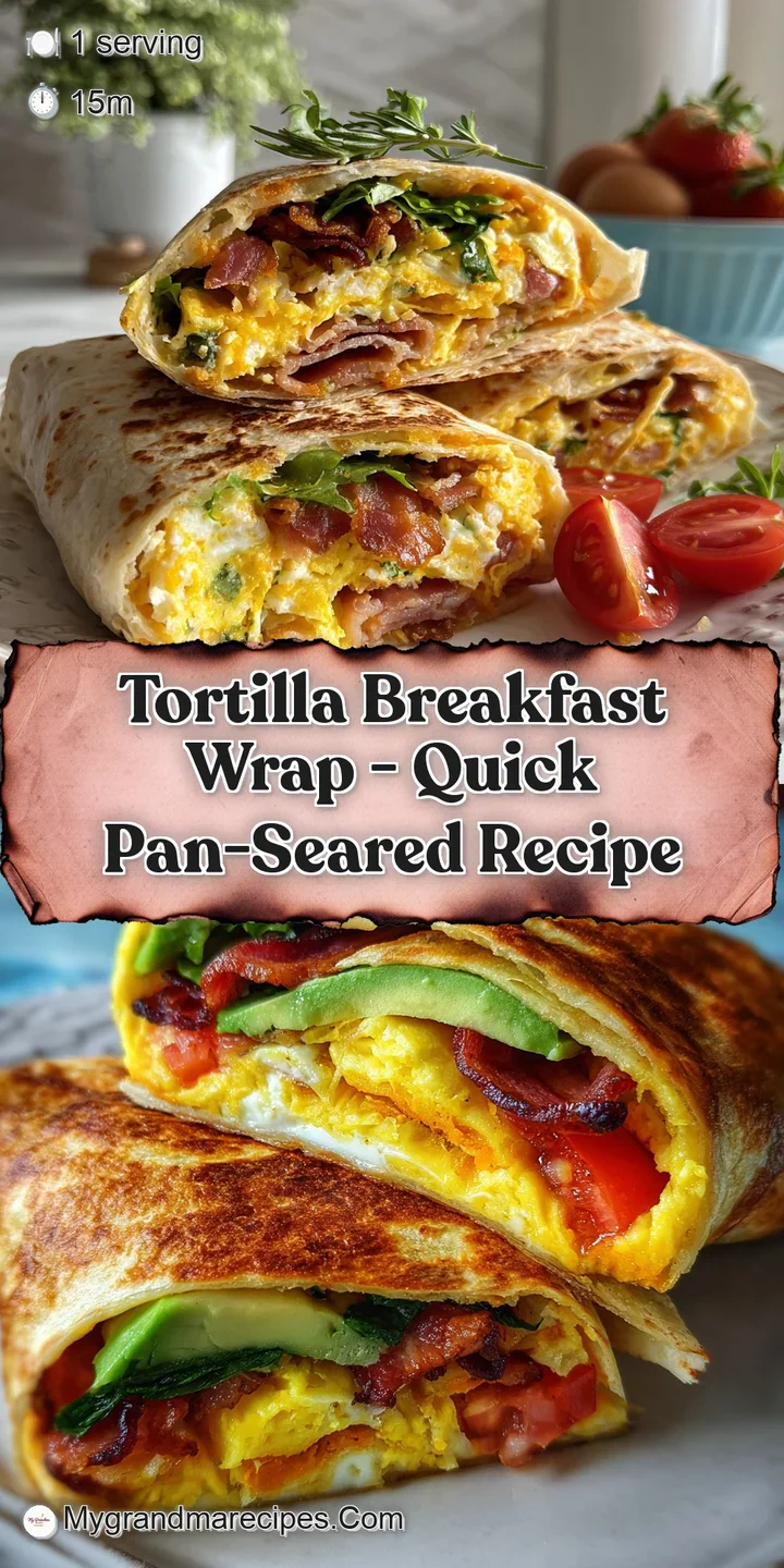 Close-up of a toasted tortilla wrap showing golden, crunchy exterior. Filling of melted cheese and cooked egg visible and ...