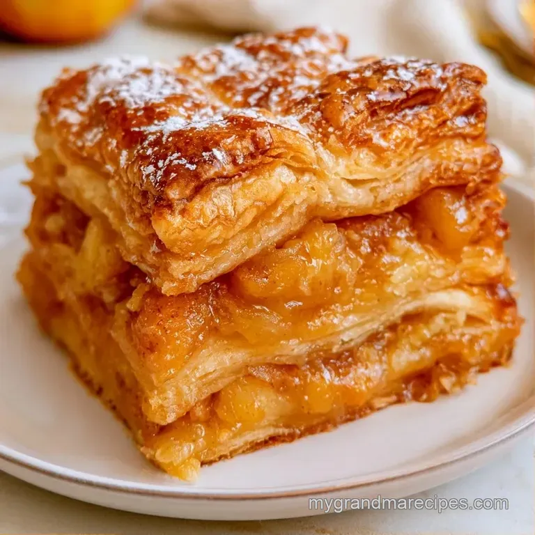 A warm, glazed pastry resting on a white ceramic plate, dusted with powdered sugar and paired with fresh mint leaves.