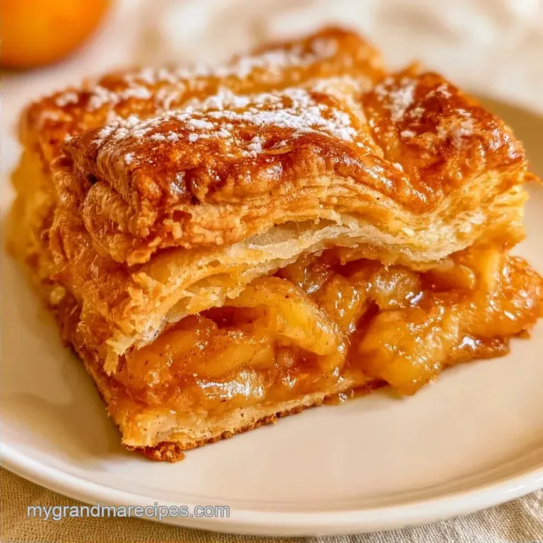 Apple Pie Filling Danish with Puff Pastry