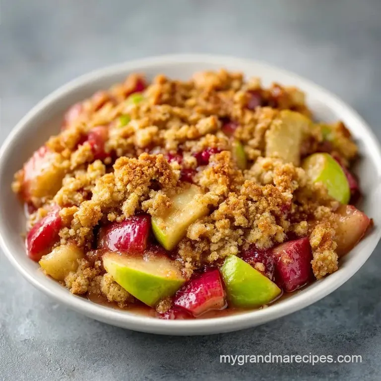 Apple Rhubarb Crisp: Old Fashioned with Lemon