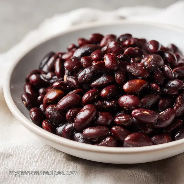 A rustic bowl brimming with deep, dark black beans, sprinkled with vibrant cilantro leaves.