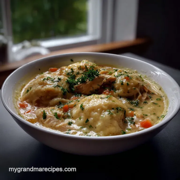 Chicken and Dumplings From Scratch with Fluffy Dumplings