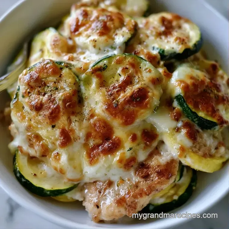 A neatly cut slice of golden cheesy bake on a white plate, garnished with fresh parsley and cracked black pepper.