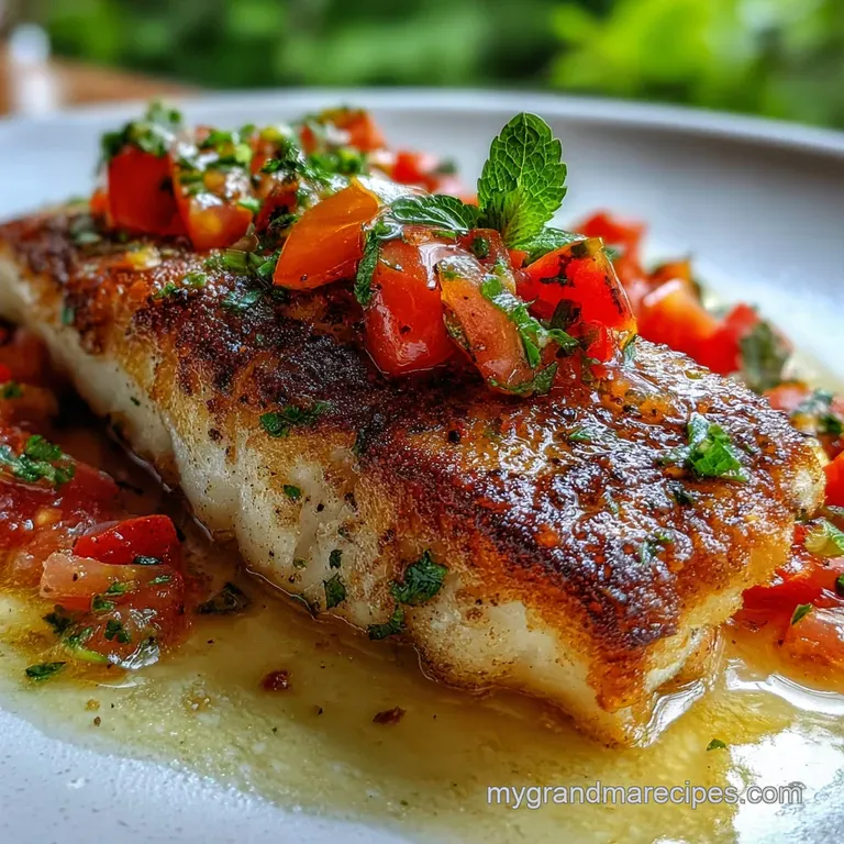 Pan-fried snapper fillet, golden and flaky, elegantly plated with vibrant green asparagus spears and a bright lemon wedge.