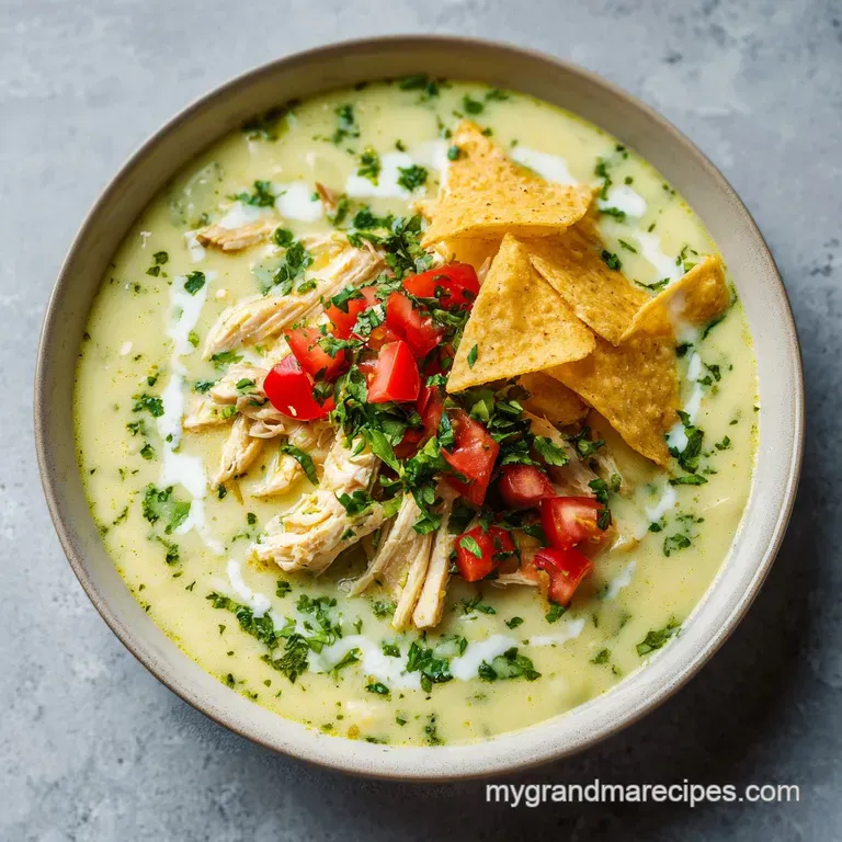 Creamy Green Chicken Enchilada Soup