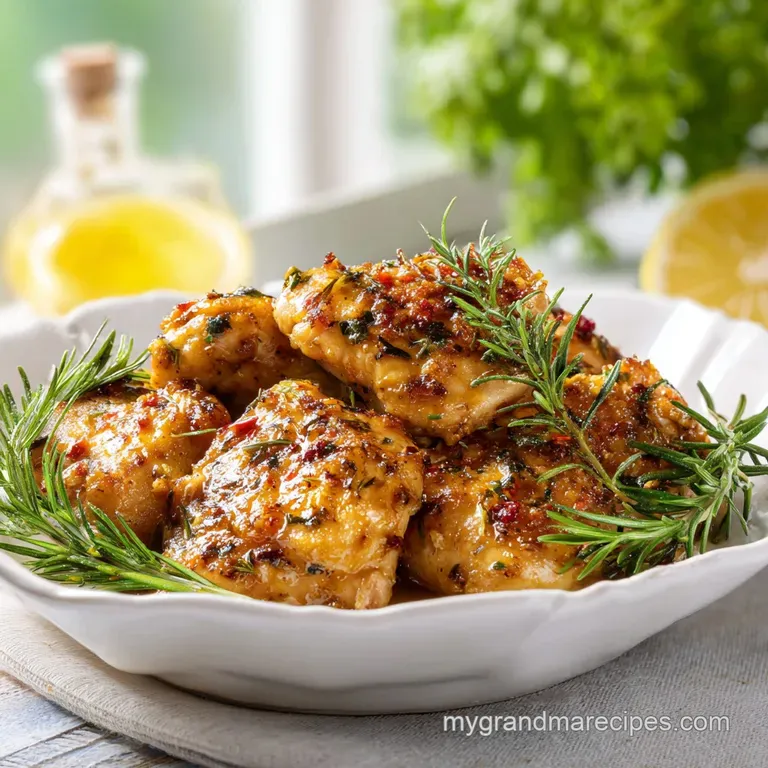 Creamy Tuscan chicken plated over pasta, garnished with fresh basil and a sprinkle of parmesan cheese. Rich and flavorful.