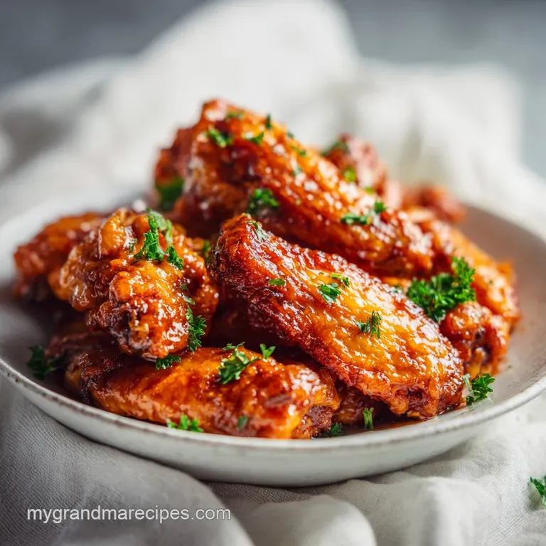 Stacked buffalo wings with a side of creamy blue cheese dressing and crisp celery sticks. A perfect game-day appetizer.