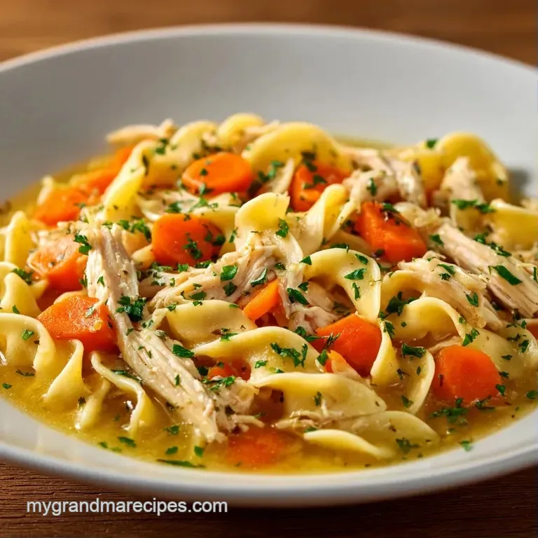 A white ceramic bowl filled with golden broth, tender vegetables, and fresh parsley leaves on a rustic linen cloth.