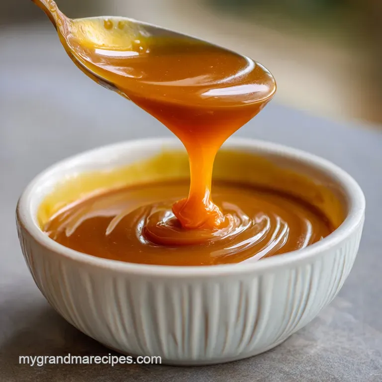 Golden caramel elegantly drizzled over vanilla ice cream, creating a delectable contrast of warm and cool, smooth and creamy.