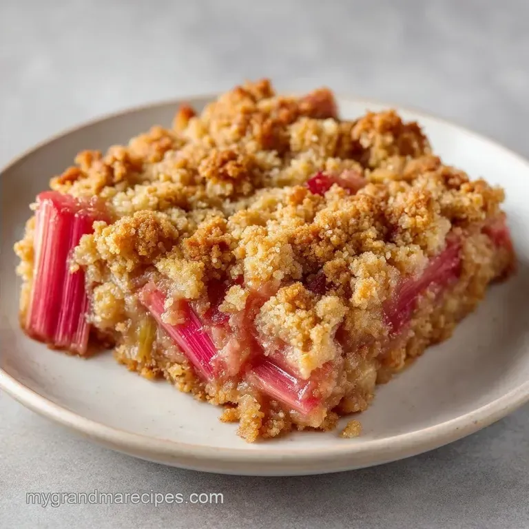 Easy Food Processor Rhubarb Crisp