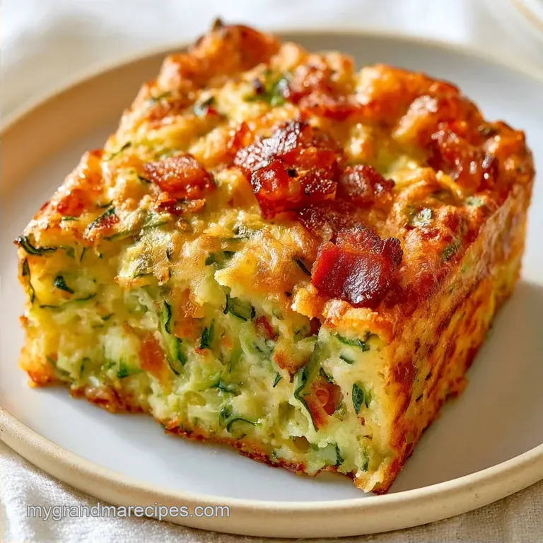 Gluten Free Zucchini Slice with Bacon