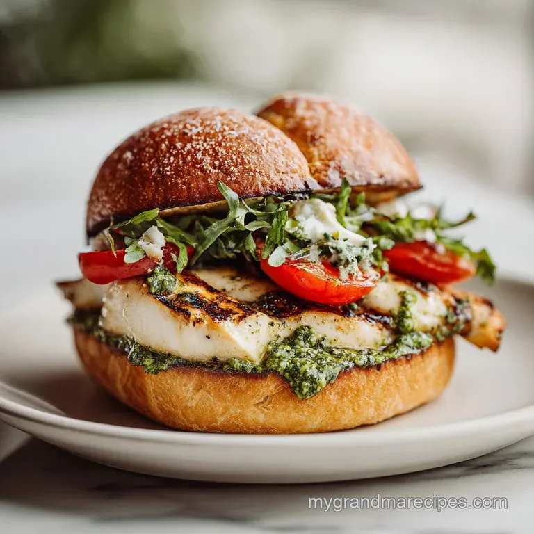 Grilled Chicken Sandwich with Basil Pesto