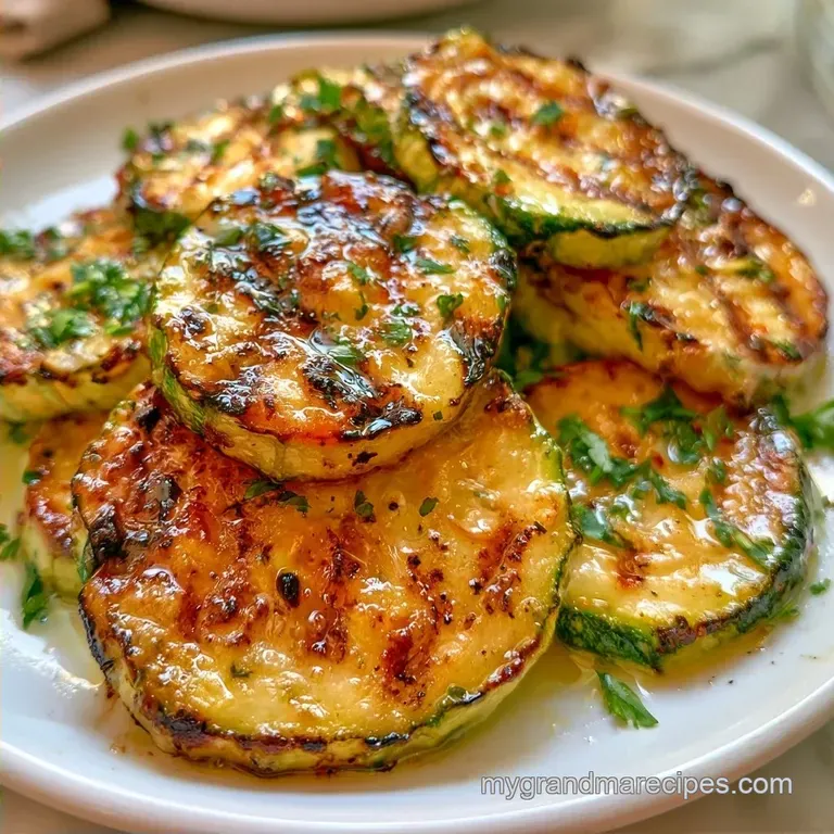 Charred Grilled Zucchini With Herbs
