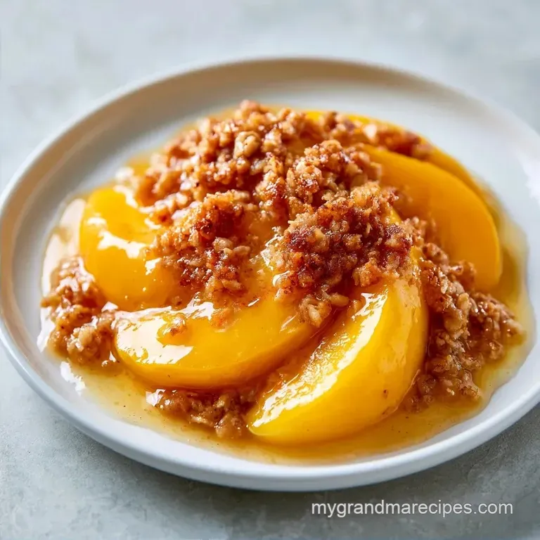 Healthy Fresh Peach Dessert with Oats