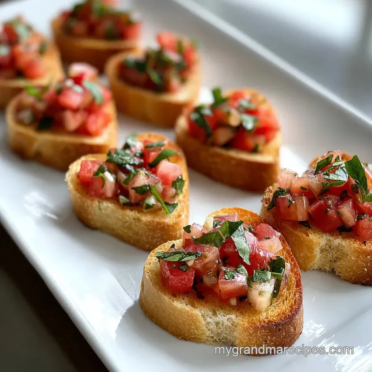 Valentine s Finger Food Idea with Heart-Shaped Bruschetta