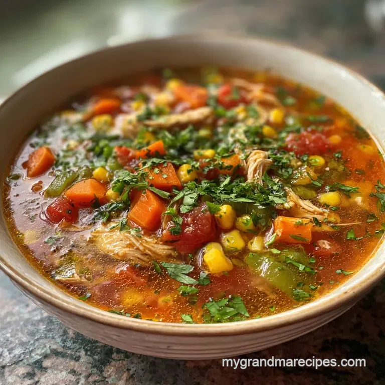 Hearty Chicken Veggie Soup (Cozy One-Pot Dinner) with Fresh Herbs