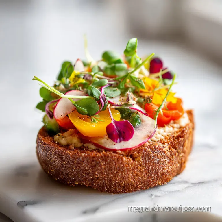 Plated crostini arranged artfully, showcasing tender meatballs, melted cheese, and fresh herb garnish.