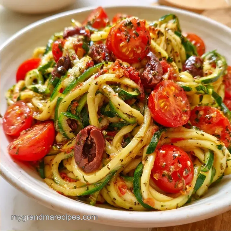 Mediterranean Zucchini Noodles in 25 Minutes