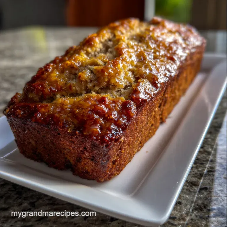 Thickly sliced banana bread, presented on a white plate with a dollop of creamy yogurt and a sprinkle of cinnamon, creatin...