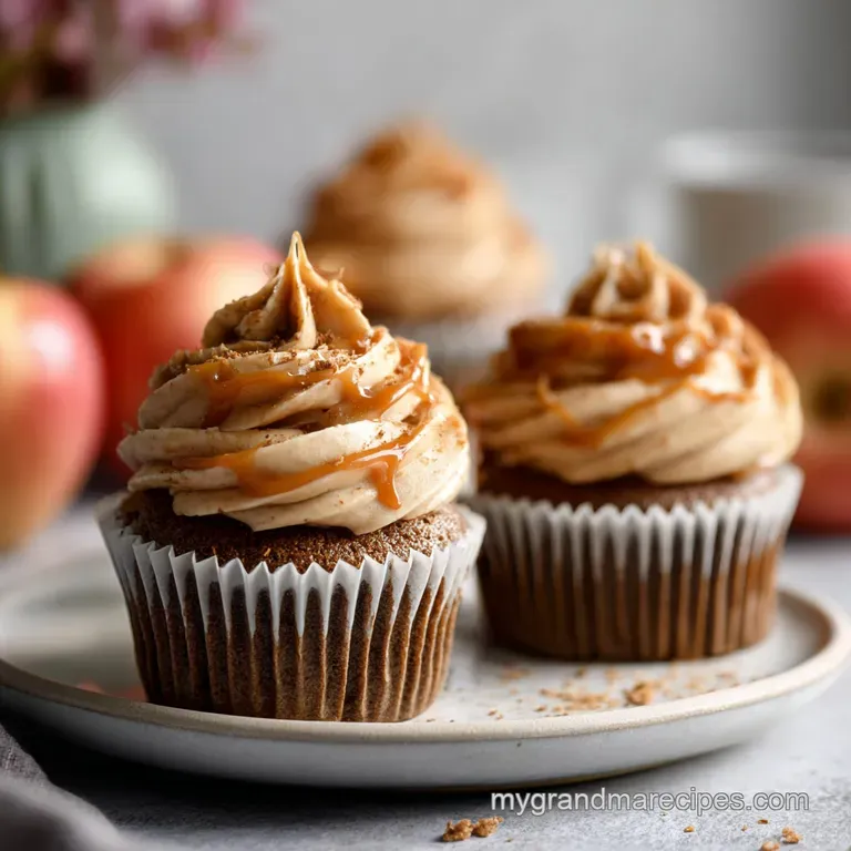 Caramel Apple Cupcakes: Moist and Spiced