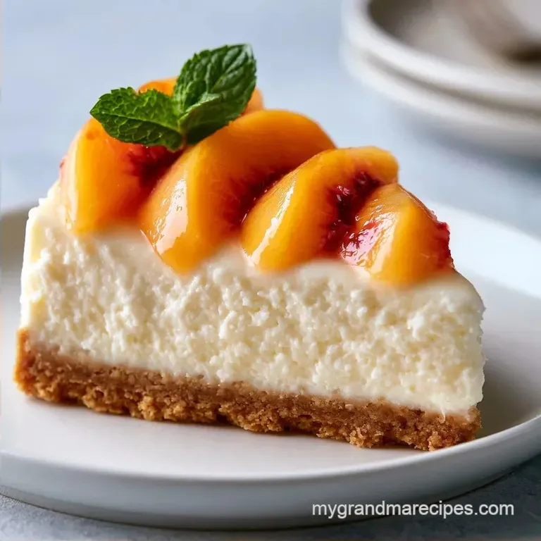 No Bake Peaches and Cream Dessert: Creamy