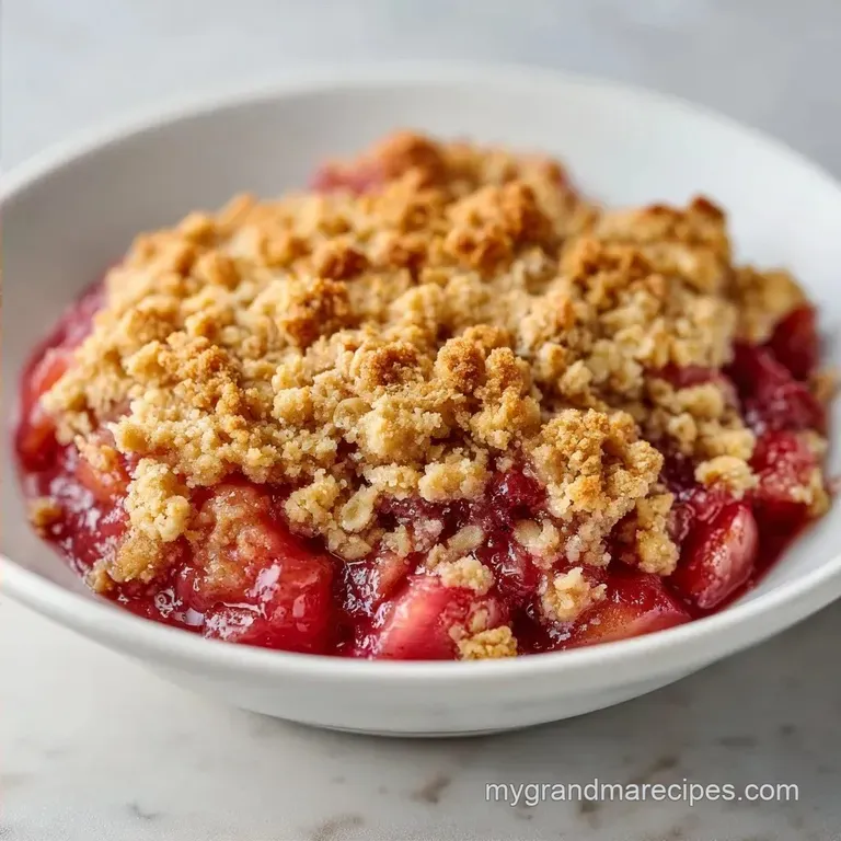 Rhubarb Crisp: Buttery and Tart