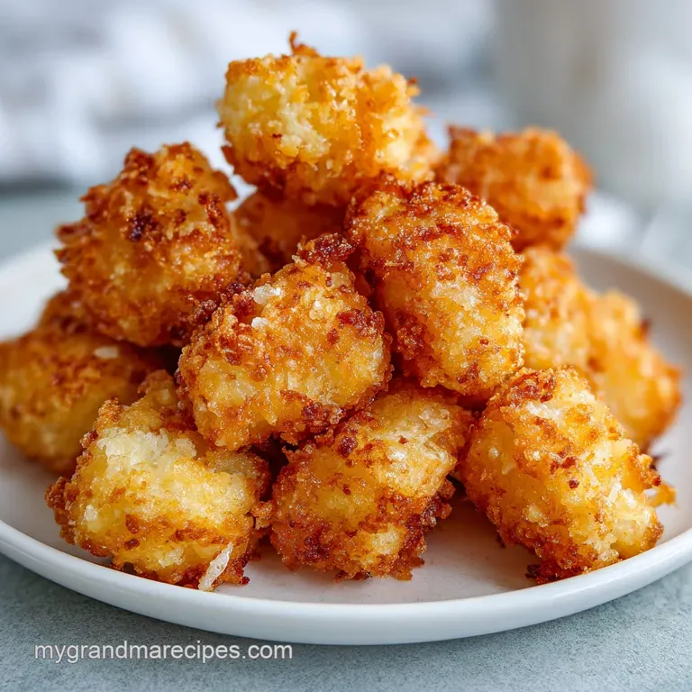 Crispy fried cheese curds artfully arranged with a vibrant dipping sauce, glistening and warm.