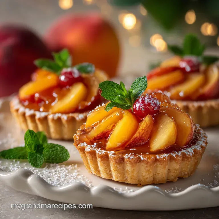 Old Fashioned Peach Tartlets Recipe with Cardamom