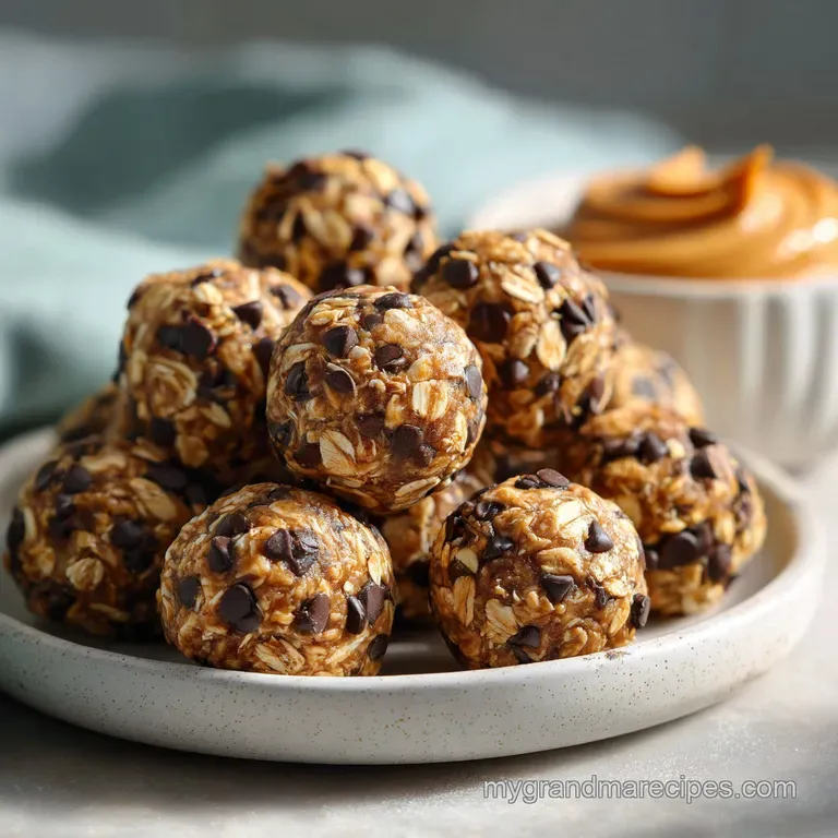 Stacked protein balls drizzled with dark chocolate, glistening from a fresh drizzle, and sprinkled with flaky sea salt. Li...