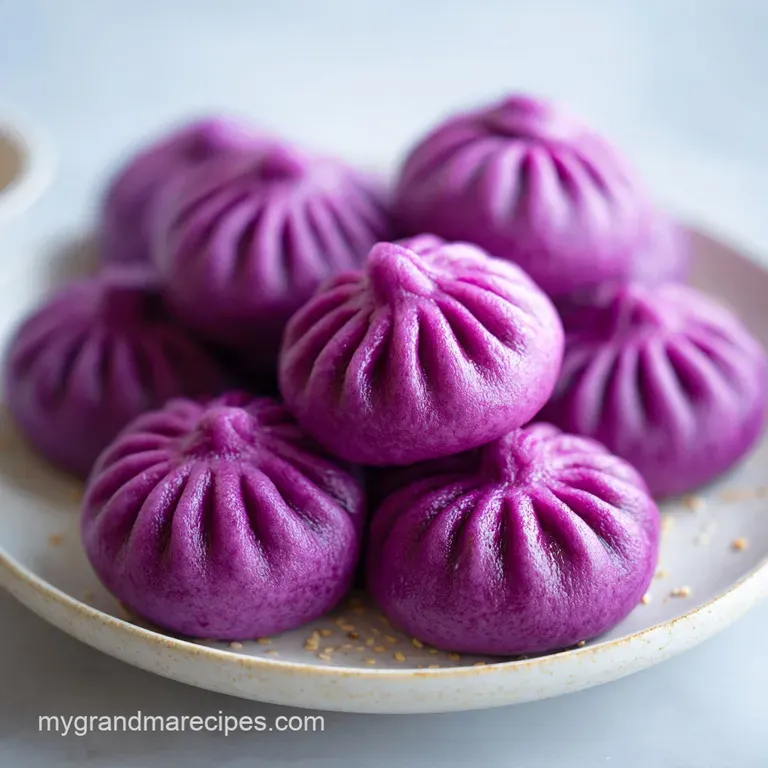 Purple Sweet Potato Steamed Buns Recipe